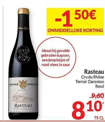 Intermarché Rasteau cru du rhône terrioir daronton rood aanbieding