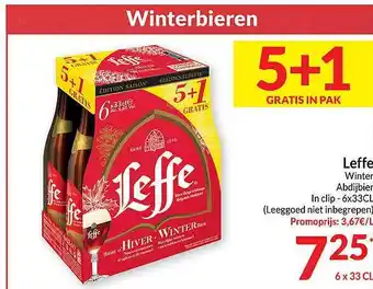 Leffe winter abdijbier in clip 5+1 gratis in pak