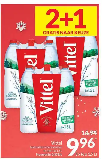 Intermarché Vittel naturrulijk mineraalwater aanbieding