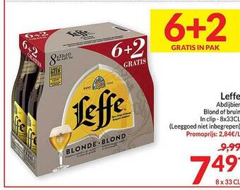 Intermarché Leffe abdijbier blond of bruin aanbieding