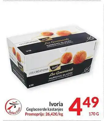 Intermarché Ivoria geglaceerde kastanjes aanbieding