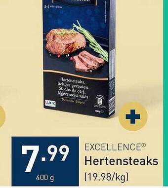 ALDI Excellence hertensteaks aanbieding