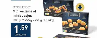 ALDI Excellence mini-eclairs of minisoesjes aanbieding