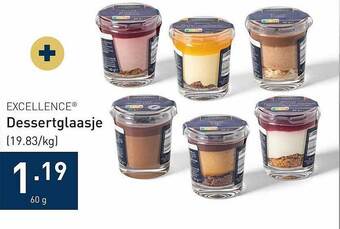 ALDI Excellence dessertglaasje aanbieding
