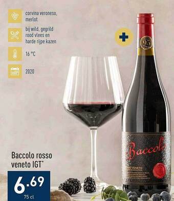 ALDI Baccolo rosso veneto igt aanbieding