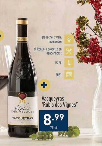 ALDI Vacqueyras 'rubis des vignes' aanbieding