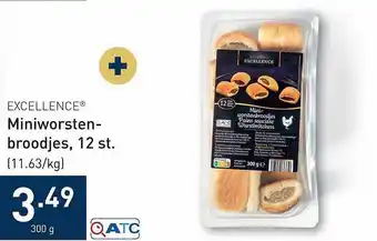 ALDI Excellence miniworsten-broodjes aanbieding