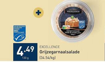 ALDI Excellence grijzegarnaalsalade aanbieding