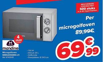 Carrefour Mandine microgolfoven mmg20ssmg-21 aanbieding