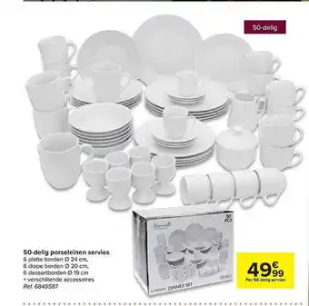 50-delig proseleinen servies