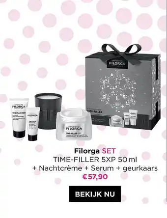 Filorga set time-filler 5xp + nachtcrème + serum + geurkaars