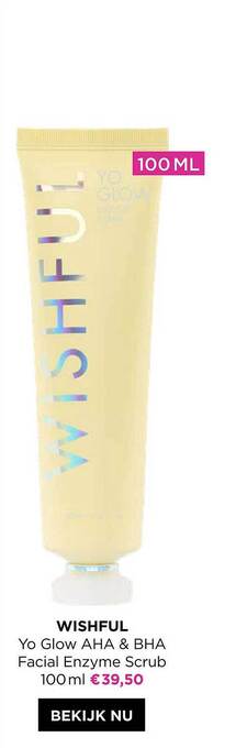 ICI PARIS XL Wishful yo glow aha & bha facial enzyme scrub aanbieding