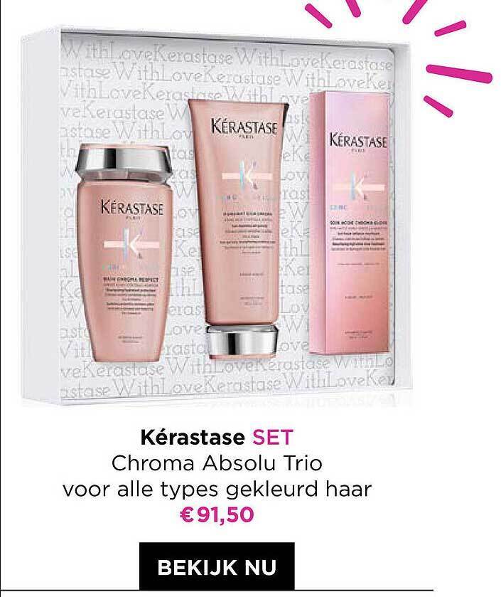 Kérastase set chroma absolu triio voor alle types gekleurd haar