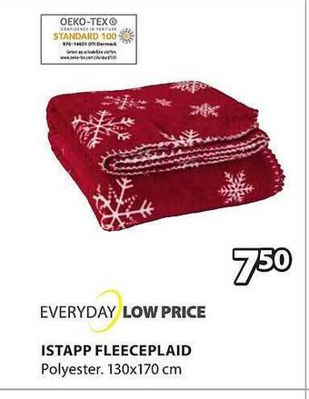 Jysk Istapp fleeceplaid aanbieding