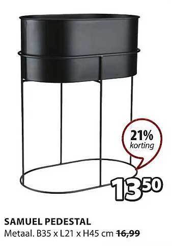 Jysk Samuel pedestal aanbieding