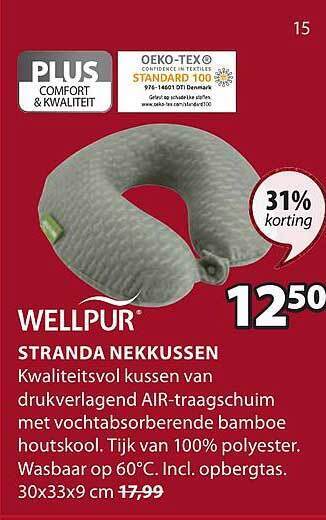 Jysk Wellpur stranda nekkussen aanbieding