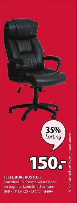 Jysk Tjele bureaustoel aanbieding