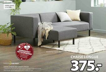 Jysk Karise zitbank met chaise longue aanbieding