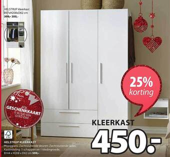 Jysk Helstrup kleerkast aanbieding