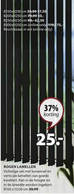 Jysk Rogen lamellen aanbieding