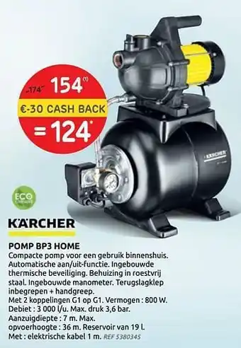 Brico Pomp bp3 home kärcher aanbieding