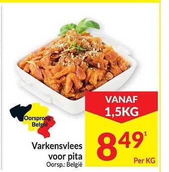 Intermarché Varkensvlees voor pita aanbieding