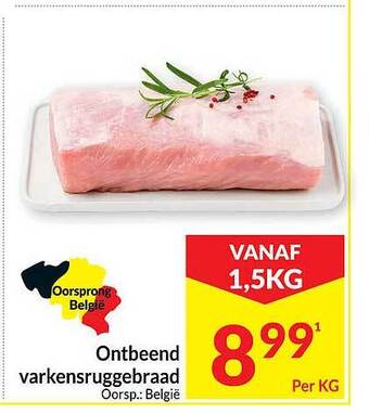 Intermarché Ontbeend varkensruggebraad aanbieding