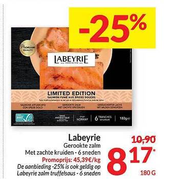 Intermarché Labeyrie gerookte zalm aanbieding