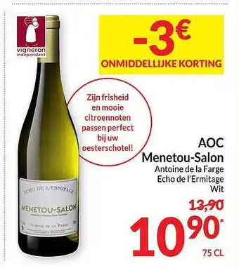 Intermarché Aoc menetousalon aanbieding