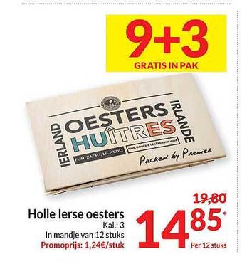 Intermarché Holle lerse oesters aanbieding