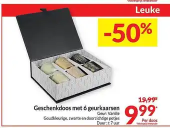 Intermarché Geschenkdoos met 6 geurkaarsen aanbieding