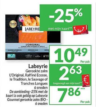 Intermarché Labeyrie gerookte zalm aanbieding