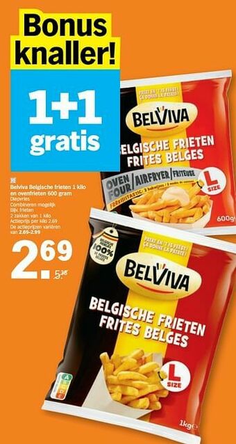 Albert Heijn Belviva frieten aanbieding