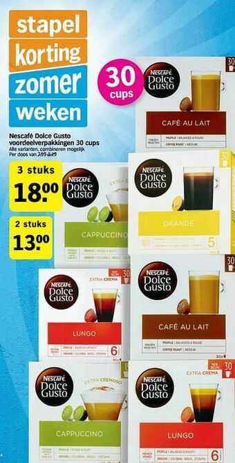 Albert Heijn Nescafé dolce gusto aanbieding