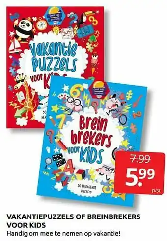 Vakantiepuzzels of breinbrekers voor kids