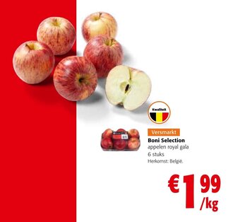 Colruyt Boni Selection Appelen Royal Gala 6 stuks aanbieding