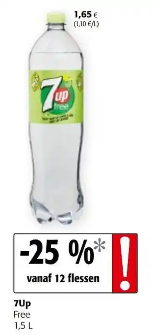 Colruyt 7up free 1.5 l aanbieding