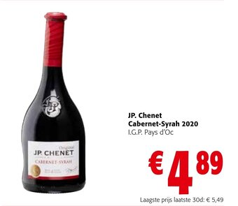Colruyt JP. Chenet Cabernet-Syrah 2020 I.G.P Pays d'Oc aanbieding