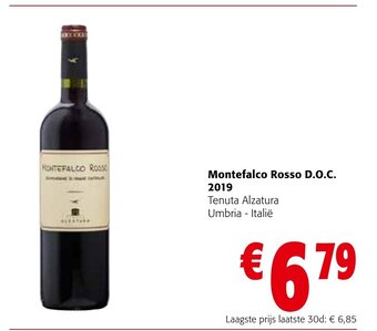 Colruyt Montefalco Rosso D.O.C. 2019 Tenuta Alzatura Umbria - Italie aanbieding