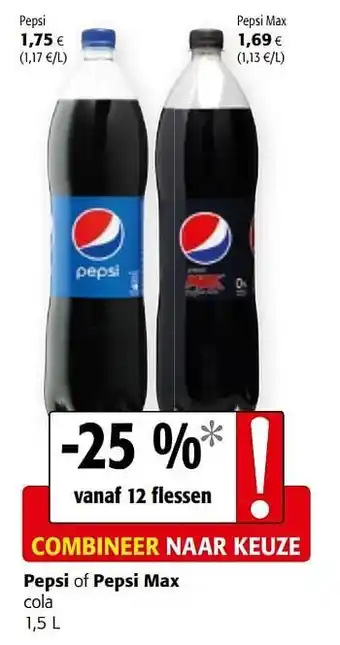 Pepsi of pepsi max cola 1.5 L