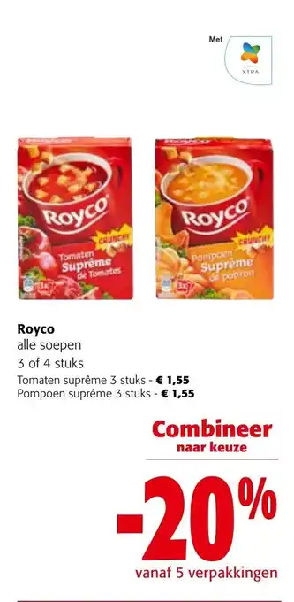 Colruyt Royco Alle soepen 3 of 4 stuks aanbieding