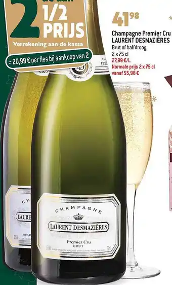 Louis Delhaize Champagne premier cru laurent desmazières aanbieding