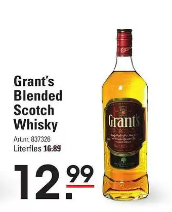 Sligro Grant's blended scotch whisky aanbieding