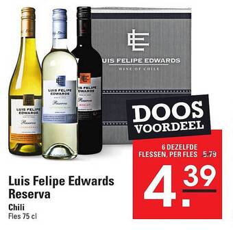 Sligro Luis felipe edwards reserva aanbieding