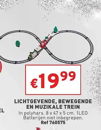 Lichtgevende, bewegende en muzikale trein