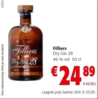 Filliers Dry Gin 28 46% Vol 50cl