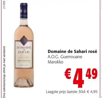 Colruyt Domaine De Sahari Rose A.O.G. Guerroune Marokko aanbieding