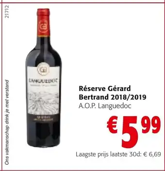 Colruyt Reserve Gerard Bertrand 2018/2019 aanbieding