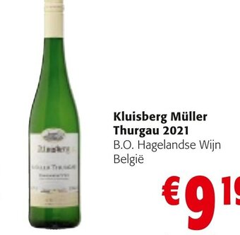 Colruyt Kluisberg Muller Thurgau 2021 aanbieding