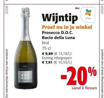 Colruyt Prosecco D.O.C. Bacio Della Luna Brut 75cl aanbieding